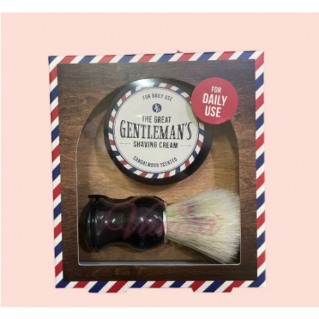 CONF GENTLEMAN'S PENNELLO PER BARBA +CREMA DA BARBA