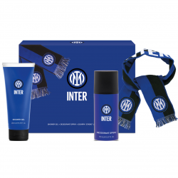 INTER COFANETTO DEODORANTE SPRAY 150 ML + SHOWER GEL TUBO 200 ML + SCIARPA UFFICIALE DA STADIO